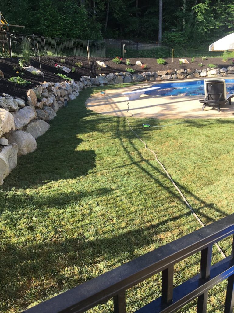 Sod instillation around pool