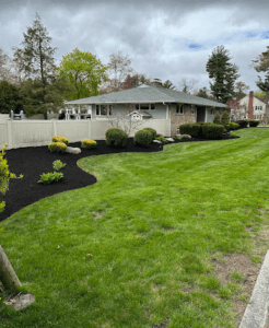 mulching and edging Manchester NH landscape design